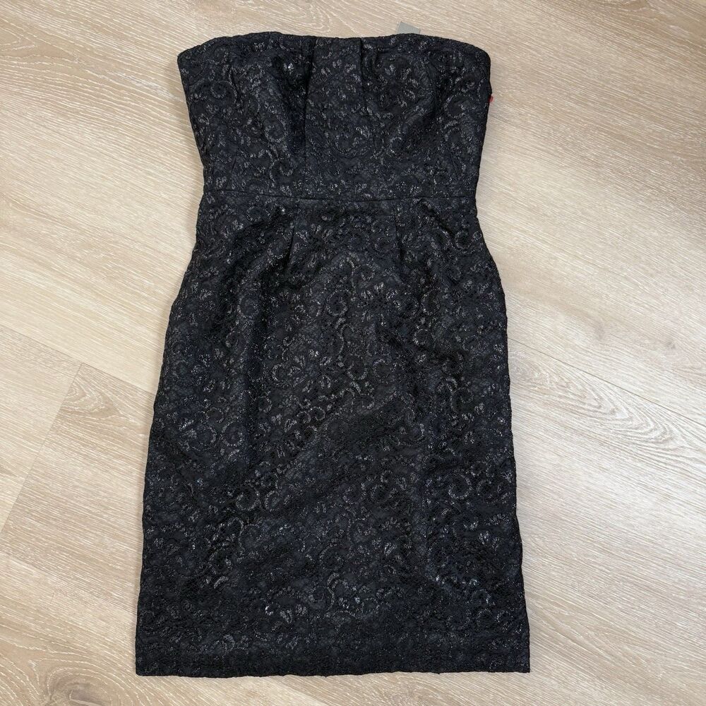 NWT Tinsel Lace POCKETS Prom Dress J.Crew 00 XXS Boned Metallic Strapless 58522 - Picture 9 of 12
